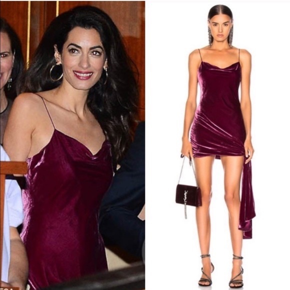 Like new cinq a sept Velvet Ryder Dress Gooseberry in purple